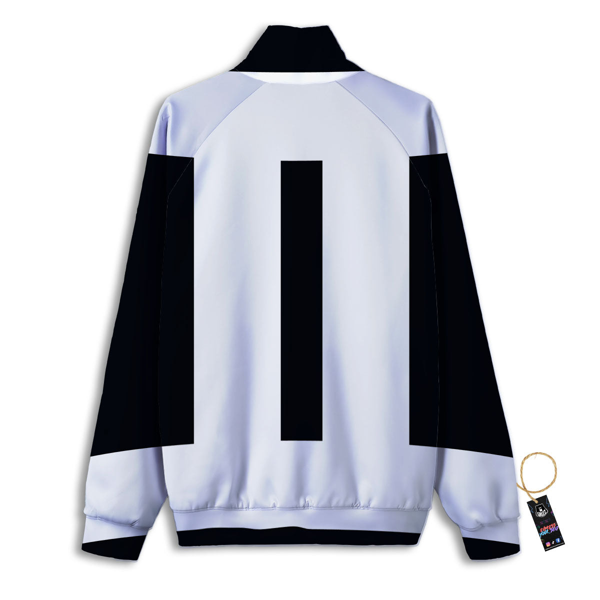 Gemini Sign White And Black Print Track Jacket-grizzshop