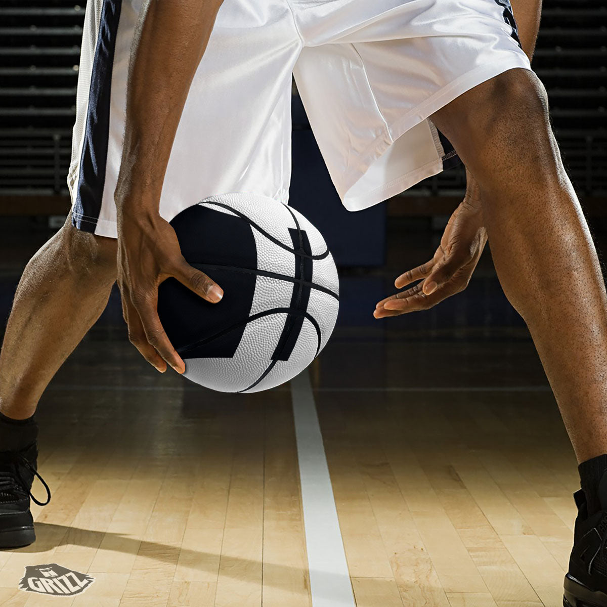 Gemini Sign White And Black Print Basketball