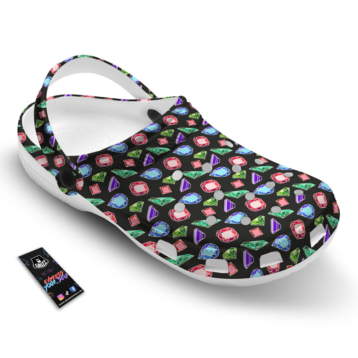 Gems Diamond Print Clog-grizzshop