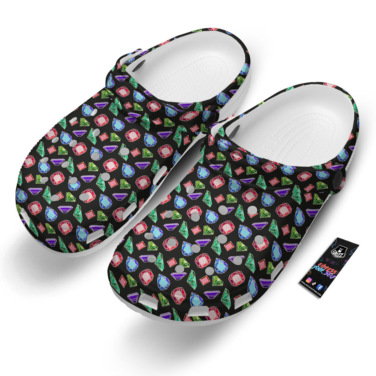 Gems Diamond Print Clog-grizzshop