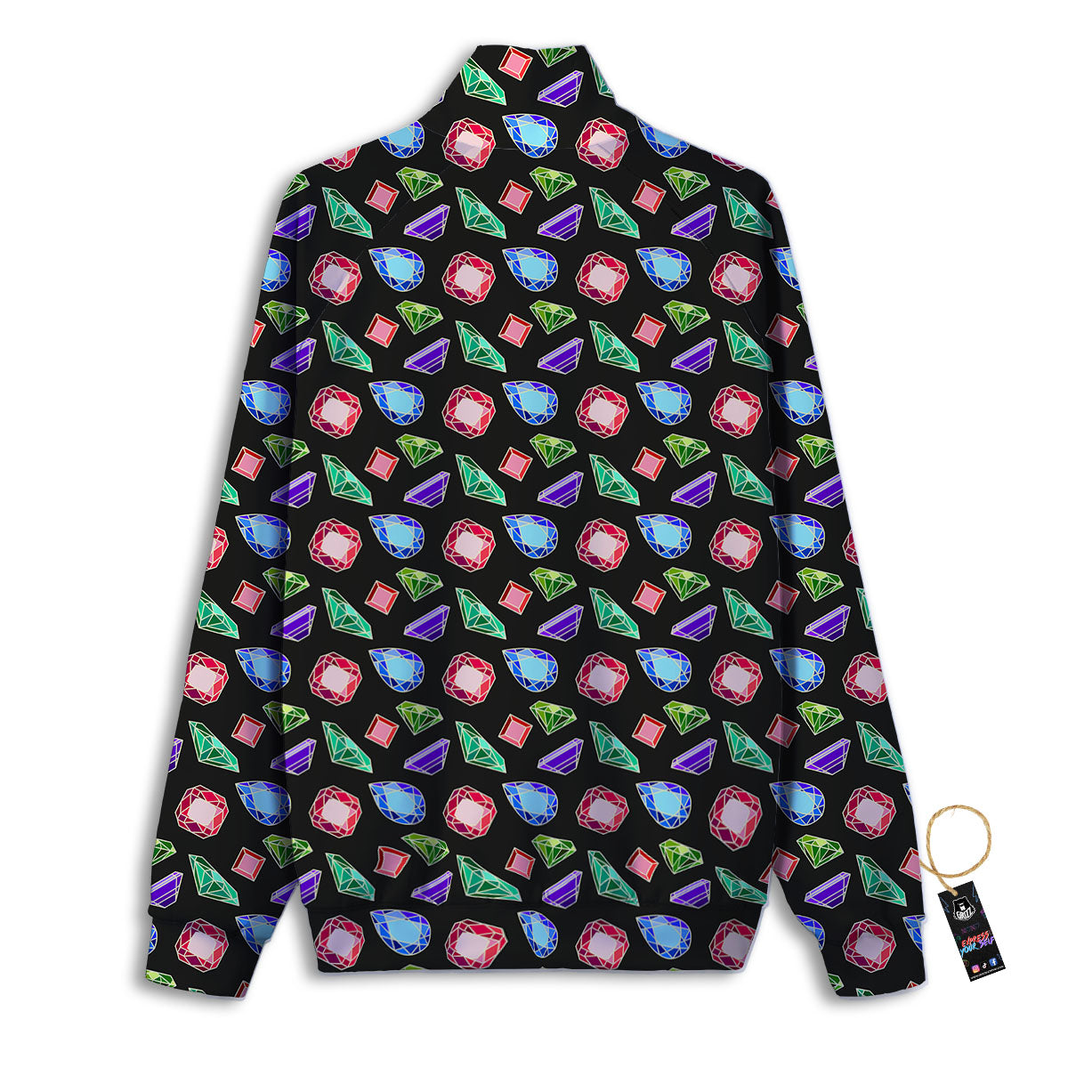 Gems Diamond Print Track Jacket-grizzshop