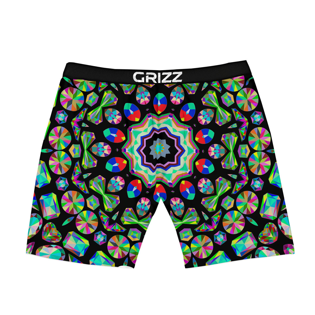Gems Kaleidoscope Colorful Print Boxer Briefs-grizzshop