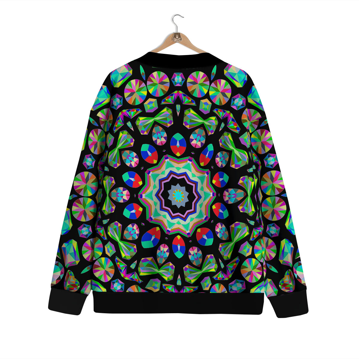 Gems Kaleidoscope Colorful Print Cardigan-grizzshop