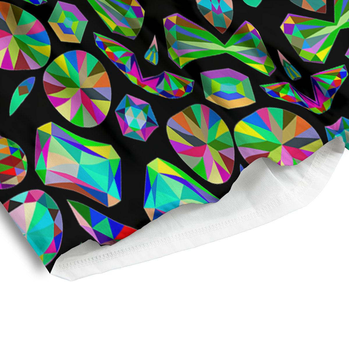 Gems Kaleidoscope Colorful Print Men's Athletic Shorts