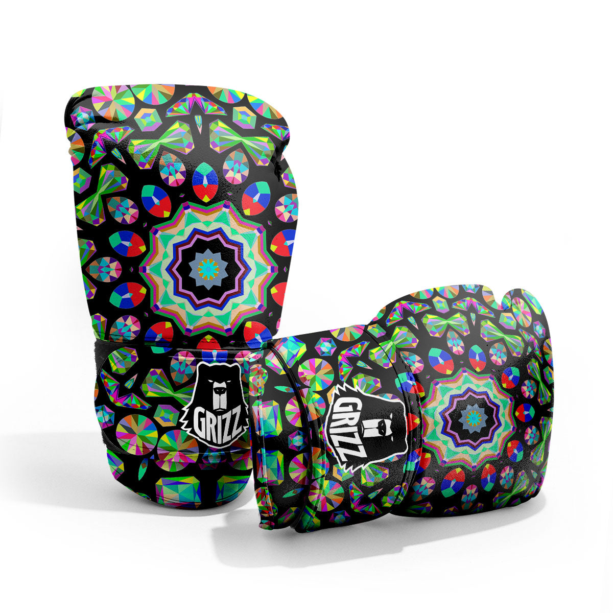 Gems Kaleidoscope Colorful Print Pro Boxing Glove