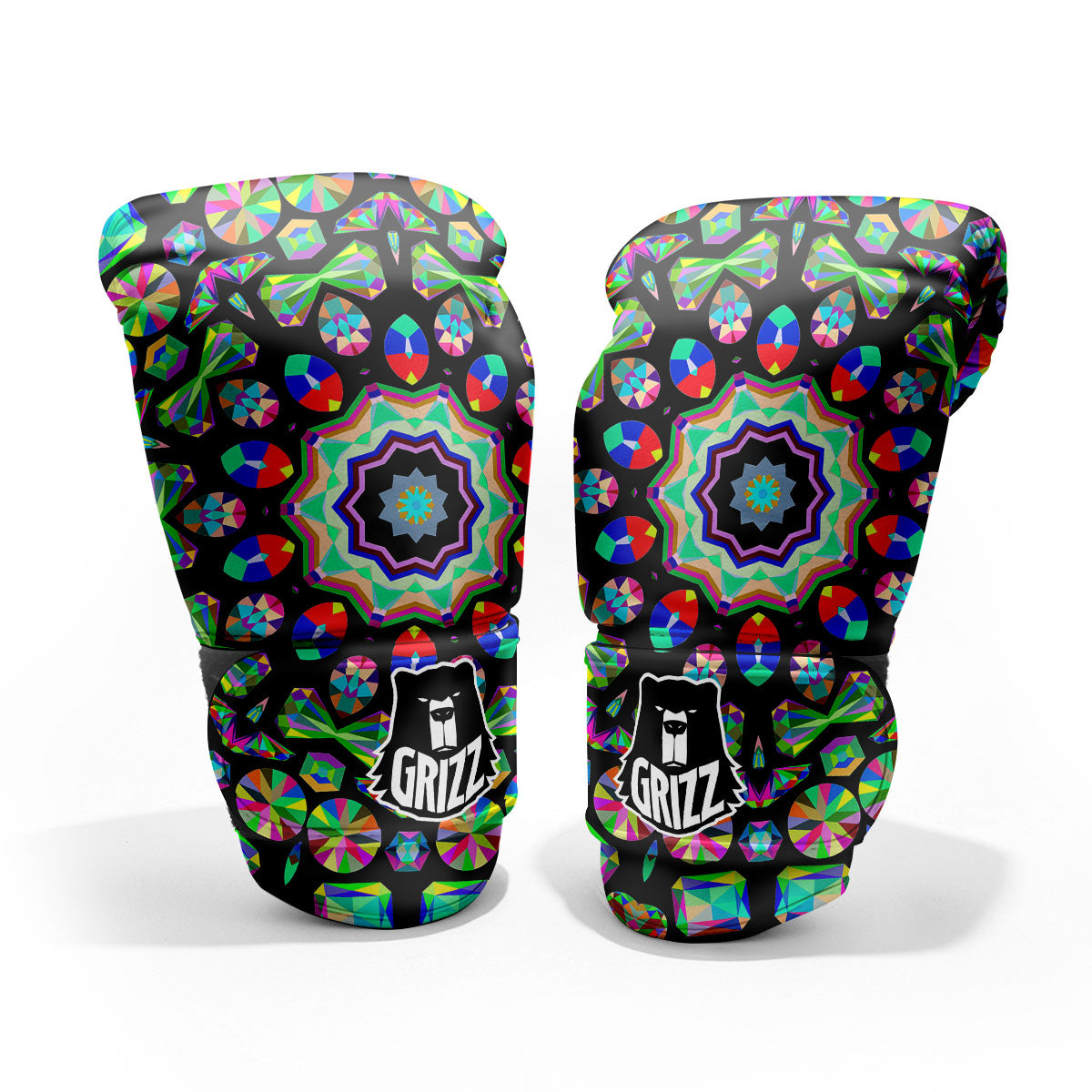 Gems Kaleidoscope Colorful Print Pro Boxing Glove