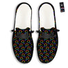 Gender Symbol Gay Pride Print Pattern Black Loafers-grizzshop