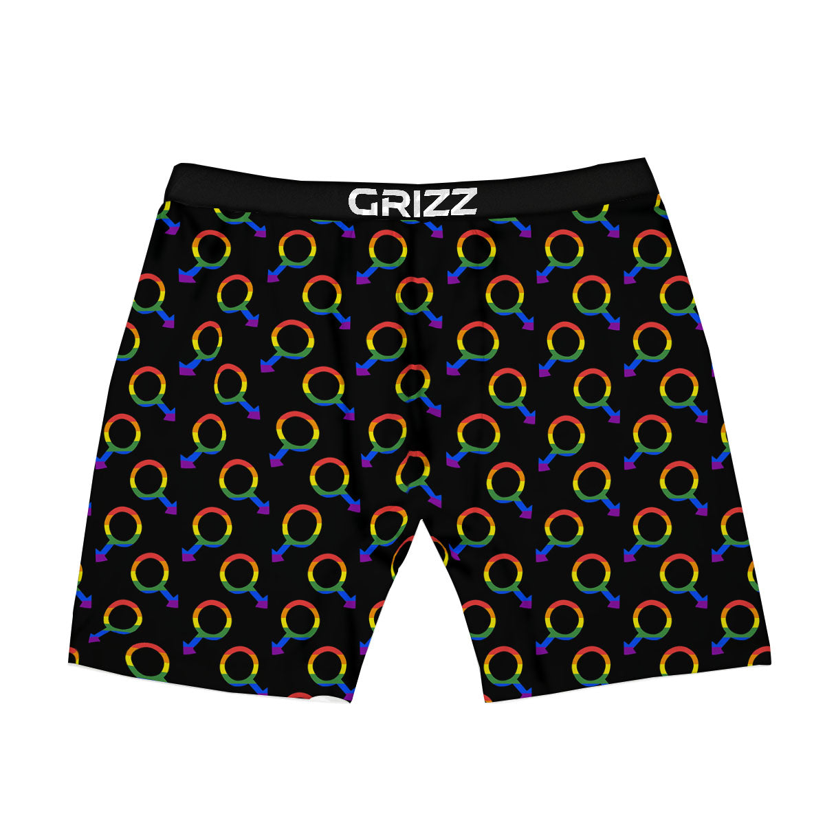 Gender Symbol Gay Pride Print Pattern Boxer Briefs-grizzshop