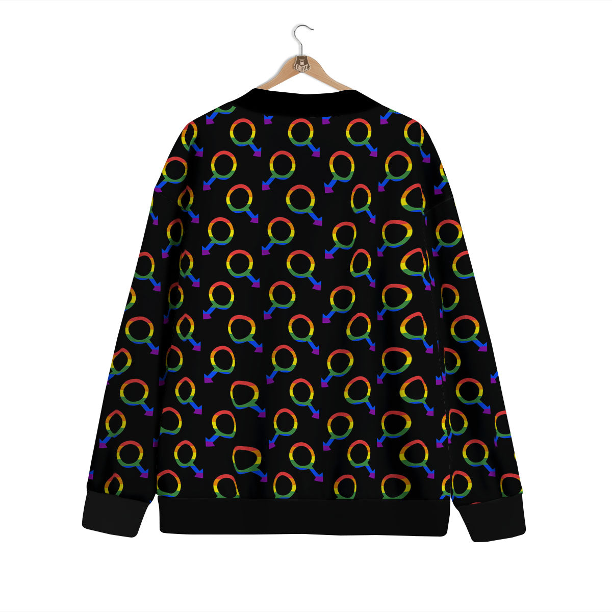 Gender Symbol Gay Pride Print Pattern Cardigan-grizzshop