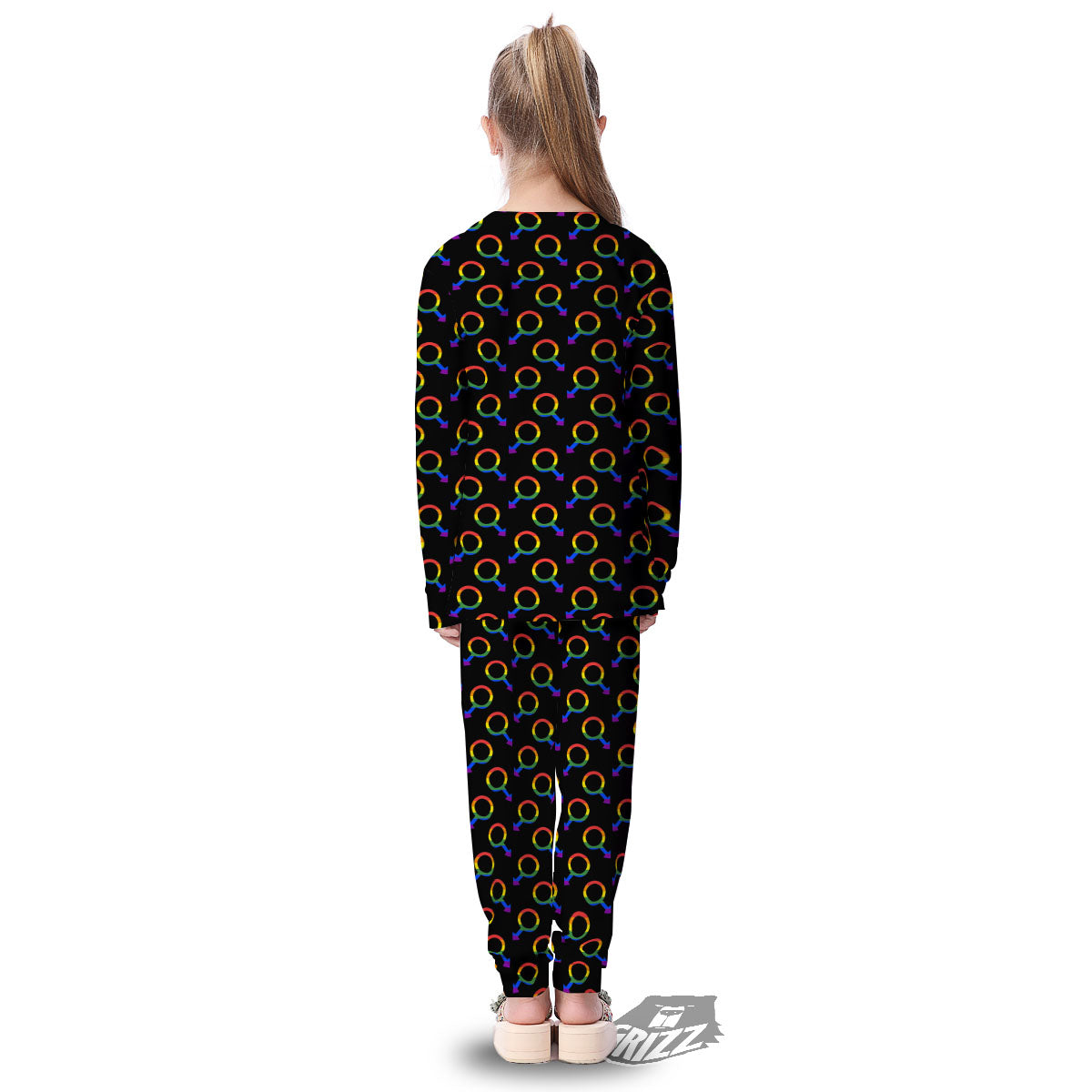 Gender Symbol Gay Pride Print Pattern Kid's Pajamas-grizzshop