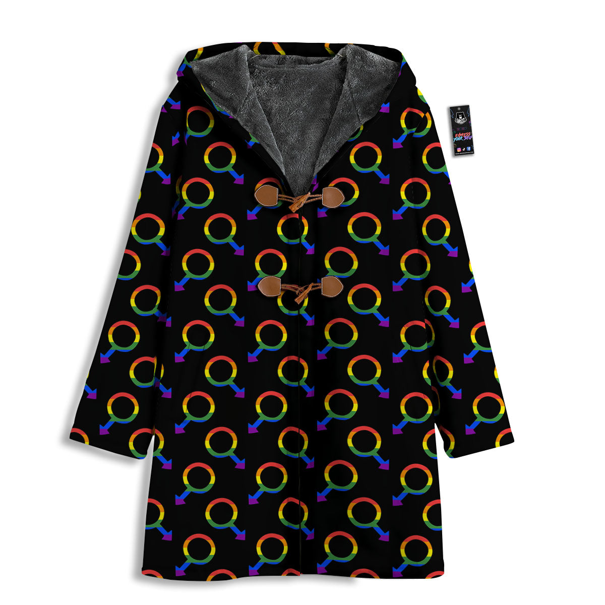 Gender Symbol Gay Pride Print Pattern Men's Windbreaker Jacket-grizzshop