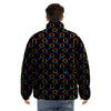 Gender Symbol Gay Pride Print Pattern Puffer Jacket-grizzshop