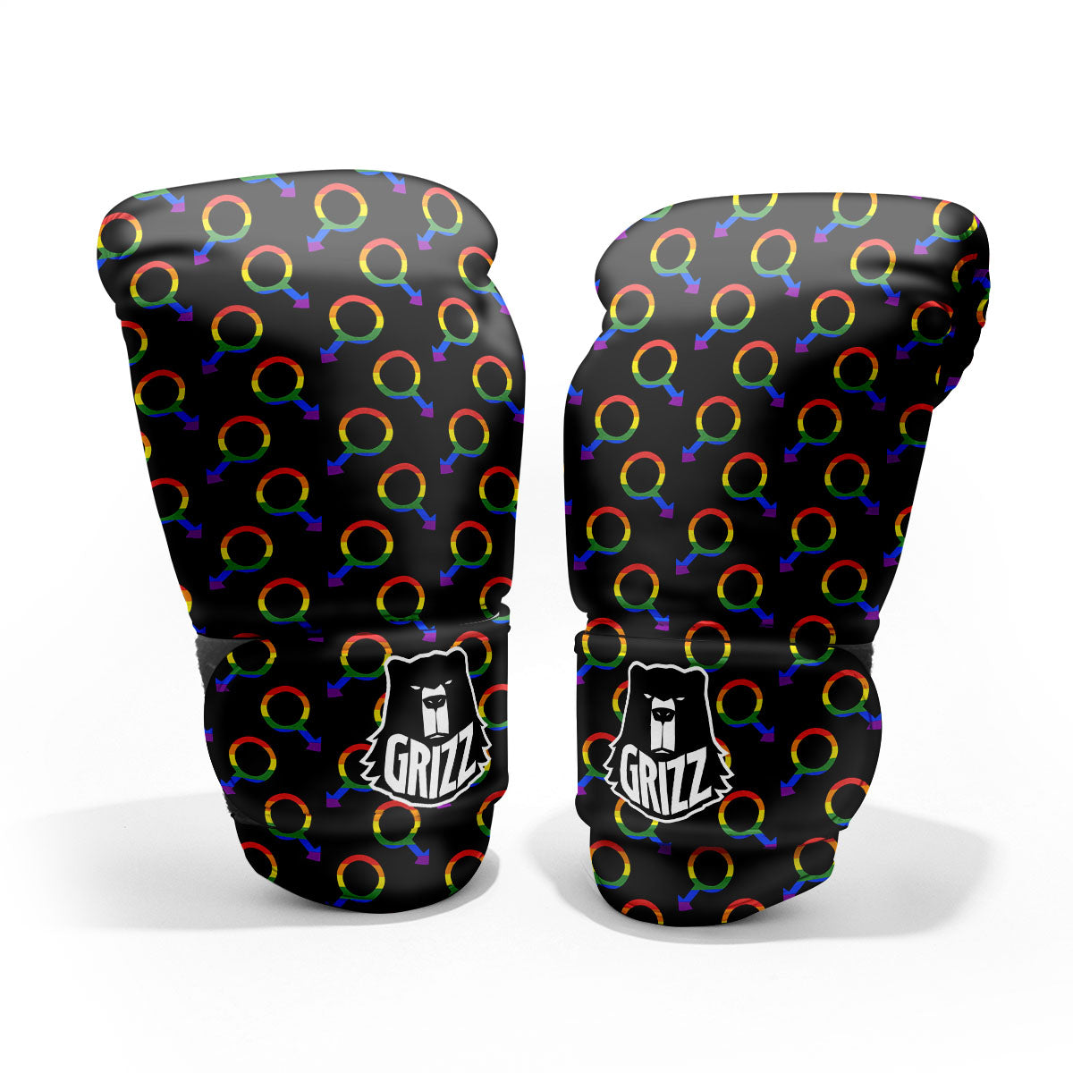 Gender Symbol Gay Pride Print Pattern Pro Boxing Glove