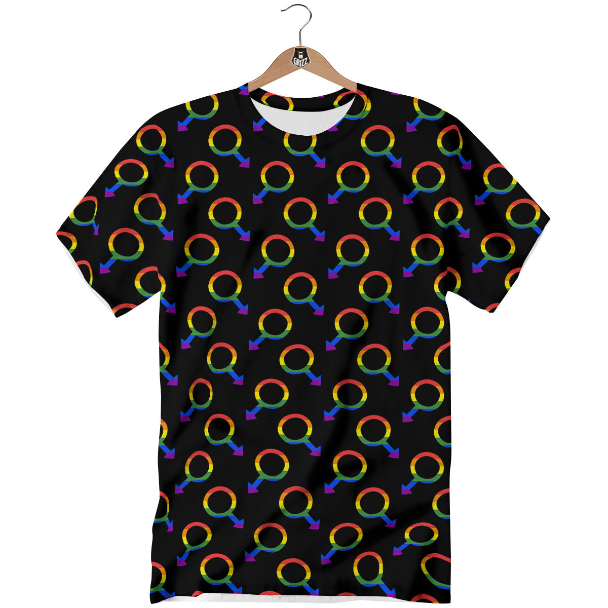 Gender Symbol Gay Pride Print Pattern T-Shirt-grizzshop