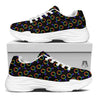 Gender Symbol Gay Pride Print Pattern White Chunky Shoes-grizzshop