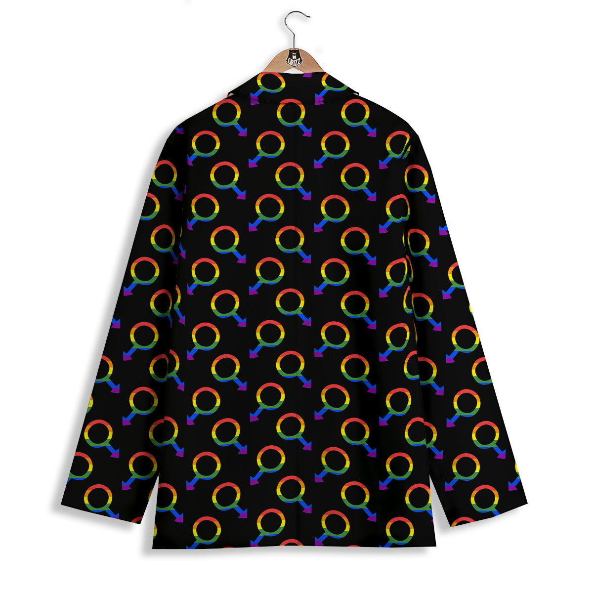 Gender Symbol Gay Pride Print Pattern Women's Blazer-grizzshop