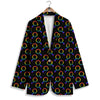 Gender Symbol Gay Pride Print Pattern Women's Blazer-grizzshop