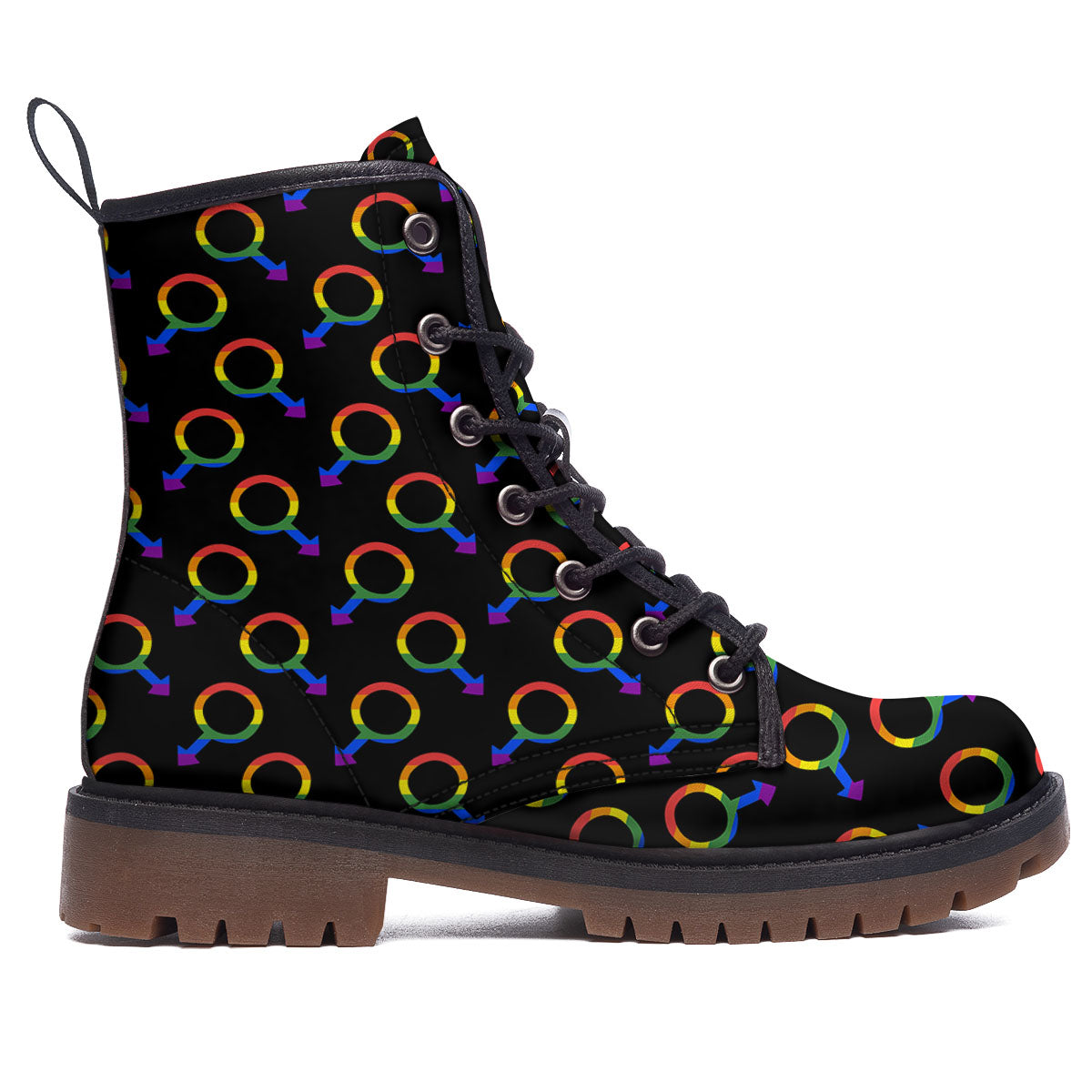 Gender Symbol Gay Pride Print Pattern Work Boots-grizzshop