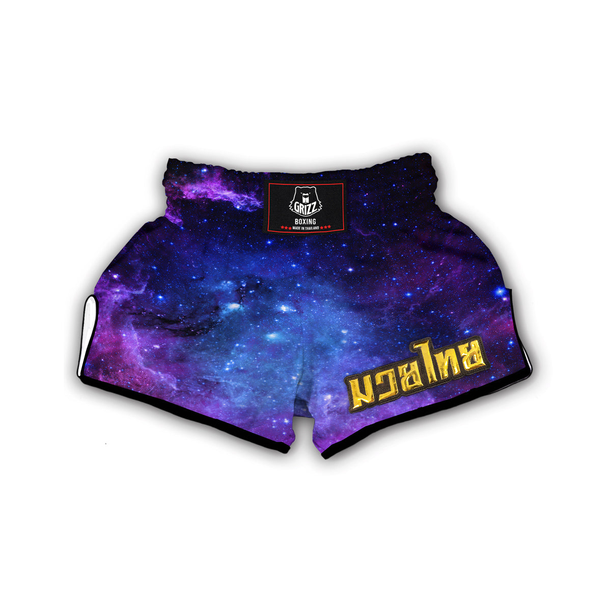 Geomagnetic Storm Galaxy Space Print Muay Thai Boxing Shorts-grizzshop