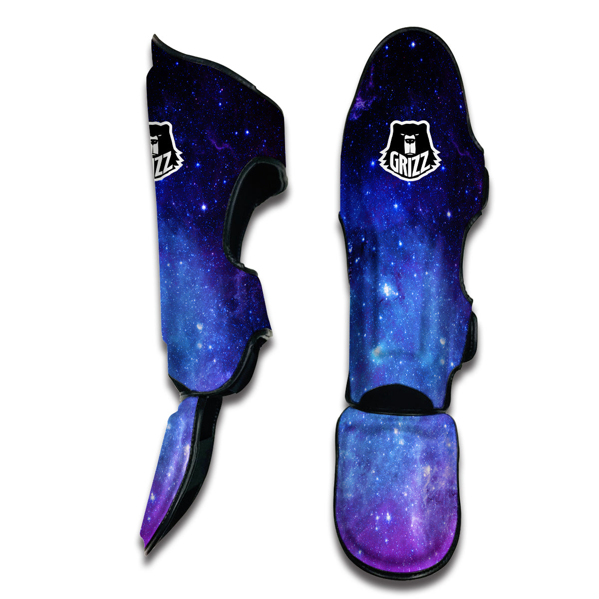 Geomagnetic Storm Galaxy Space Print Muay Thai Shin Guards-grizzshop