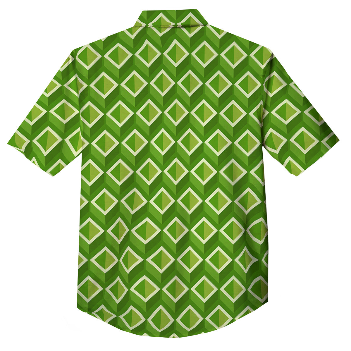 Geometric 3D Bamboo Print Pattern Button Up Shirt-grizzshop