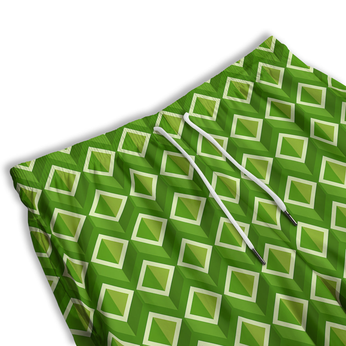 Geometric 3D Bamboo Print Pattern Men's Athletic Shorts