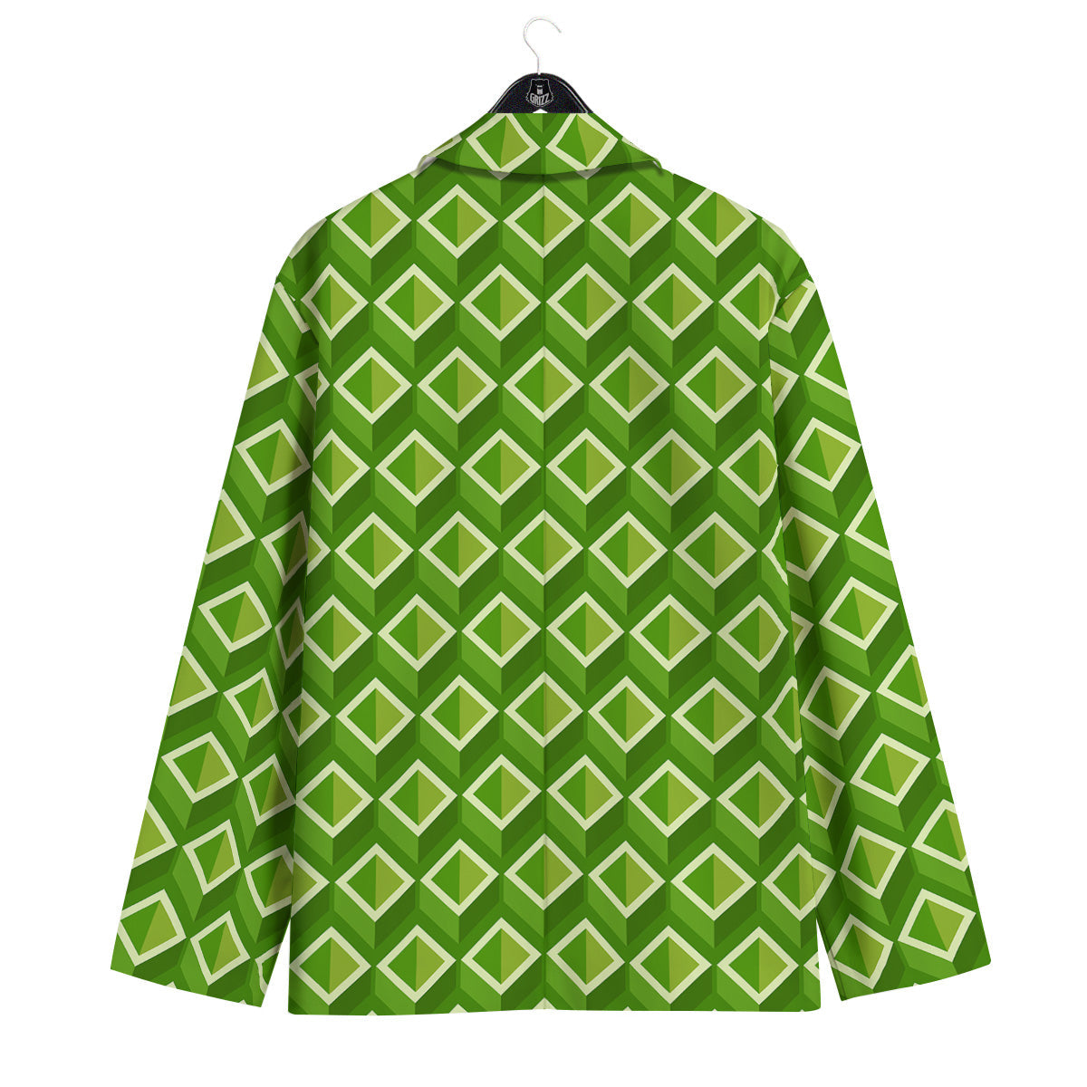 Geometric 3D Bamboo Print Pattern Men's Sport Coat-grizzshop