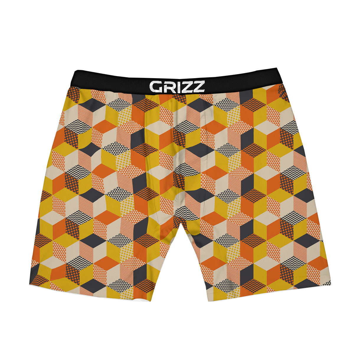 Geometric 60s Print Pattern Boxer Briefs-grizzshop