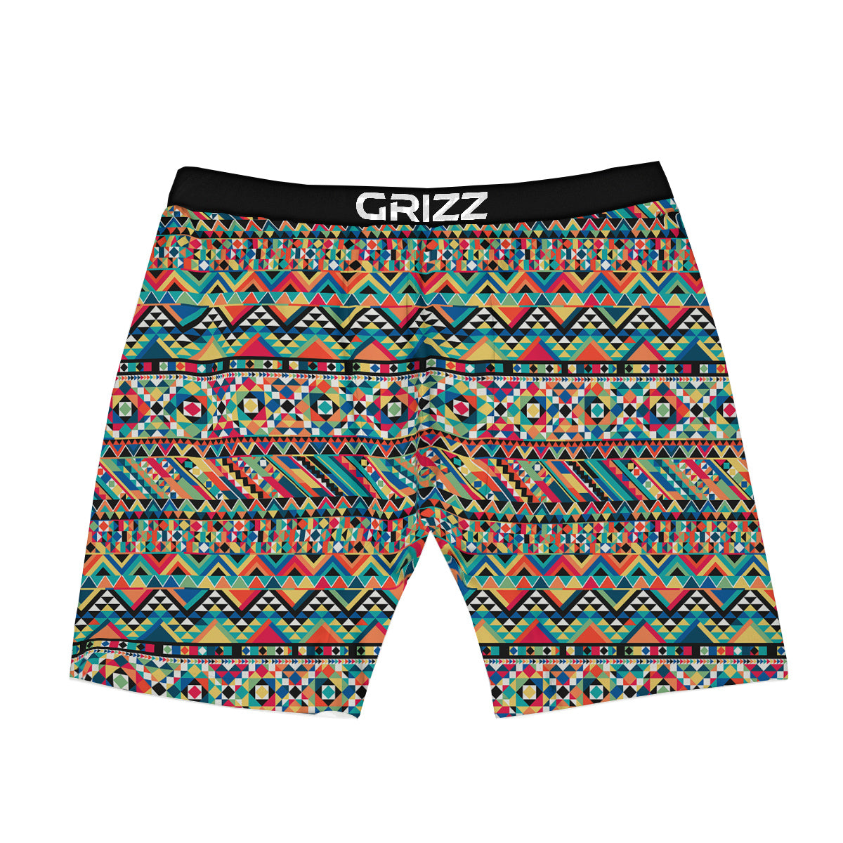 Geometric Aztec Colorful Print Pattern Boxer Briefs-grizzshop