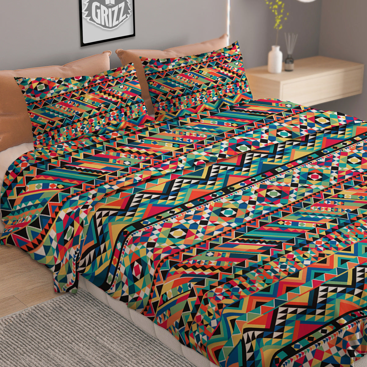Fruit Cute Orange Print Pattern Duvet Cover Bedding Set