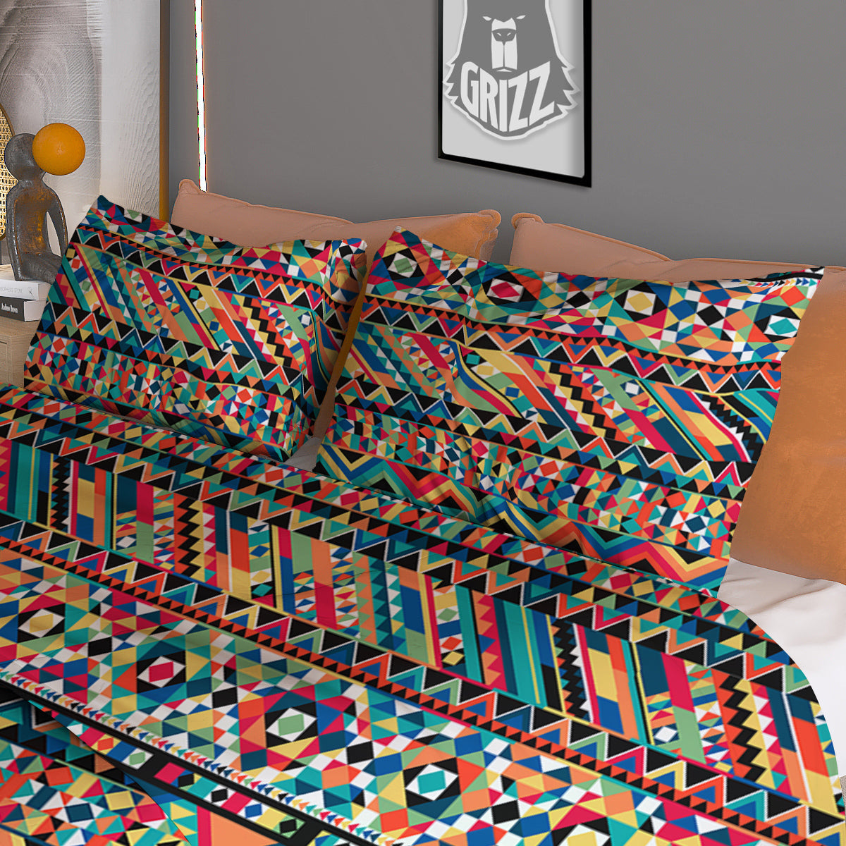 Fruit Cute Orange Print Pattern Duvet Cover Bedding Set