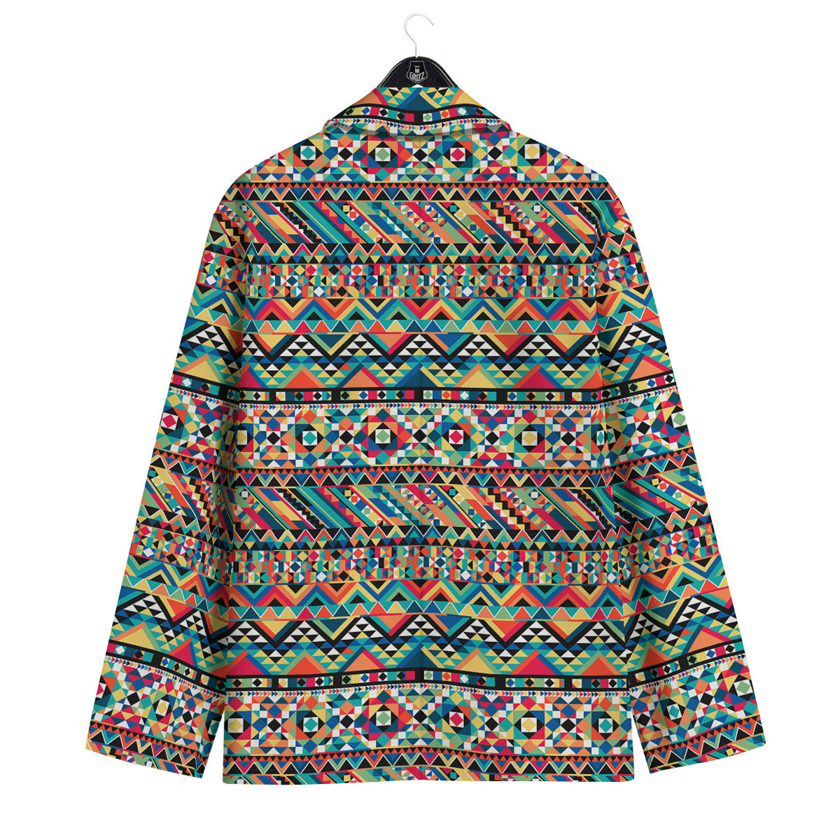 Geometric Aztec Colorful Print Pattern Men's Sport Coat-grizzshop