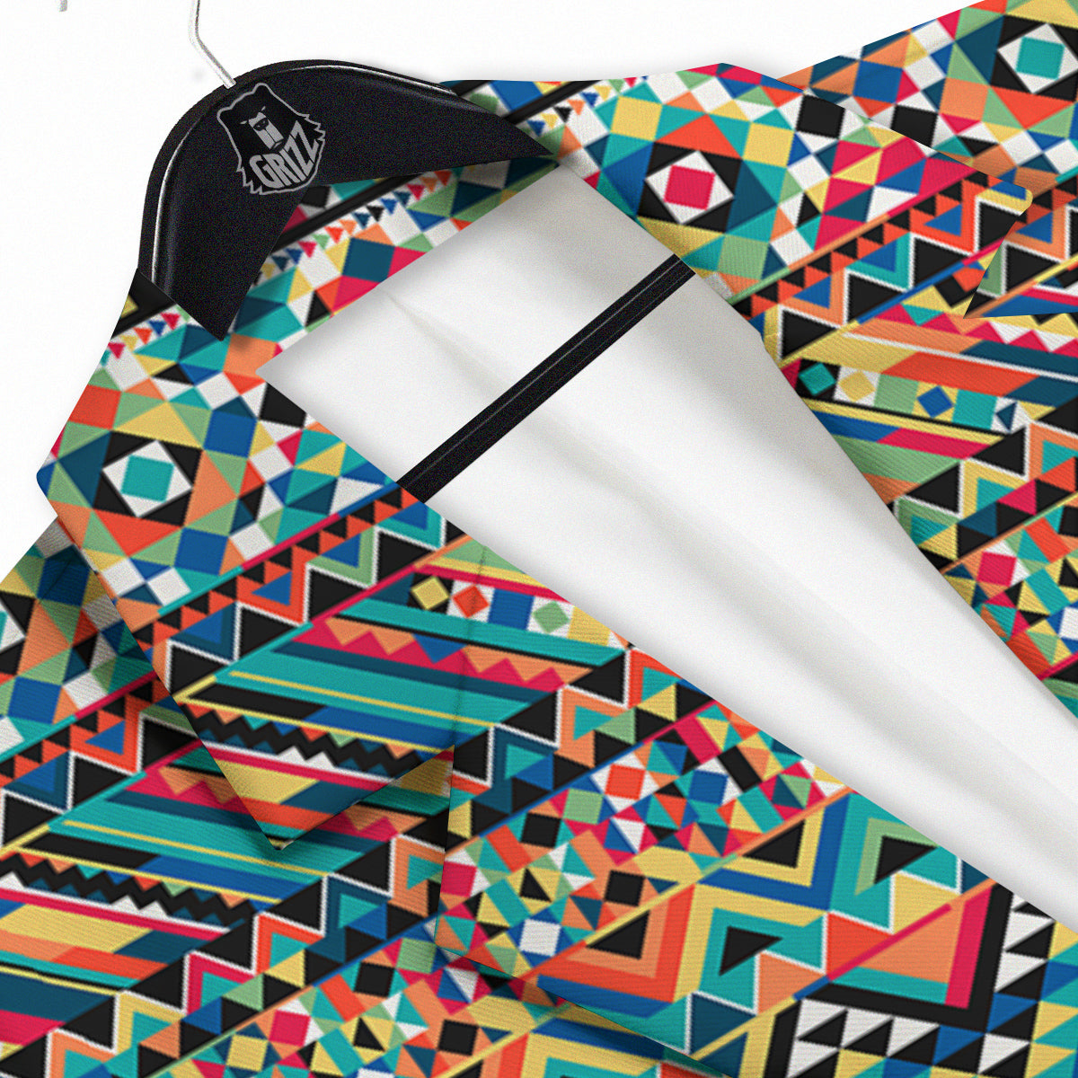 Geometric Aztec Colorful Print Pattern Men's Sport Coat-grizzshop