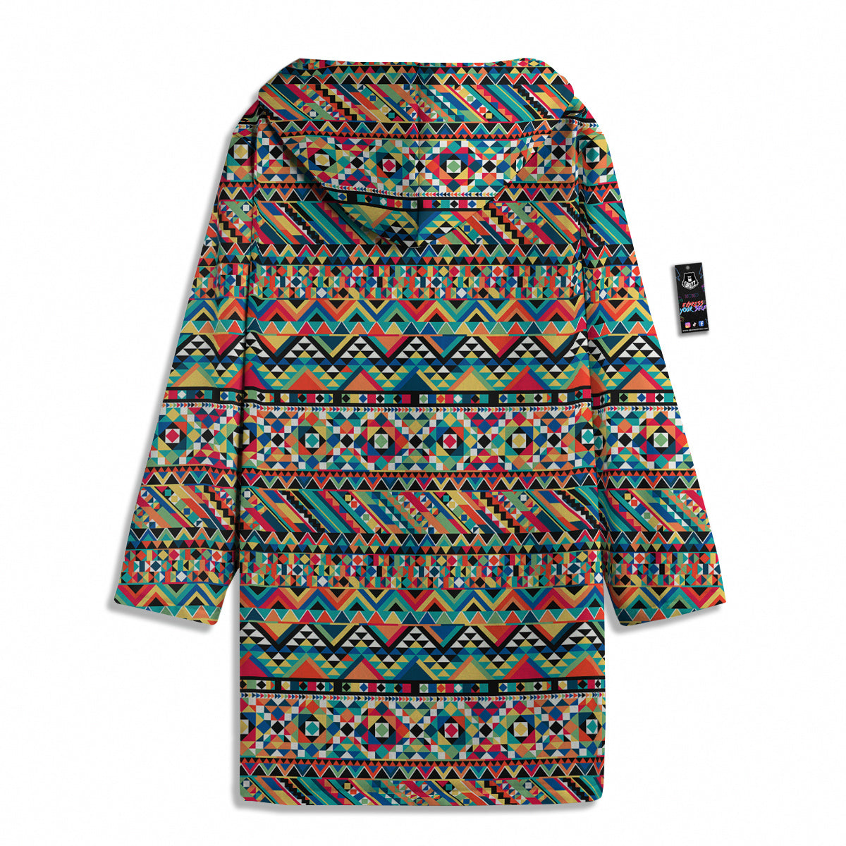 Geometric Aztec Colorful Print Pattern Men's Windbreaker Jacket-grizzshop