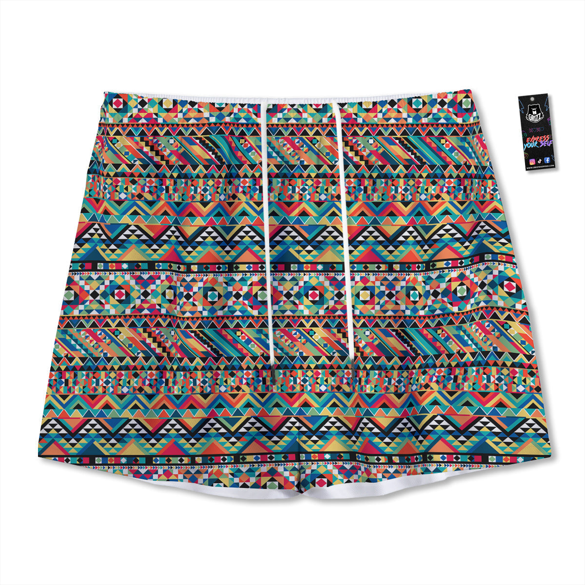 Fruit Cute Orange Print Pattern Mesh Shorts
