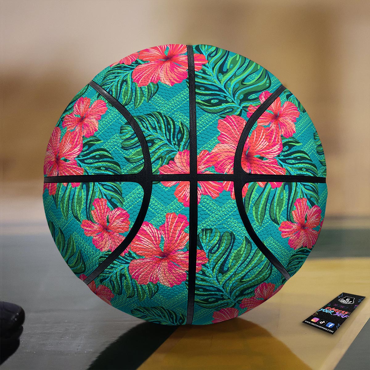 Geometric Aztec Tropical Print Pattern Basketball