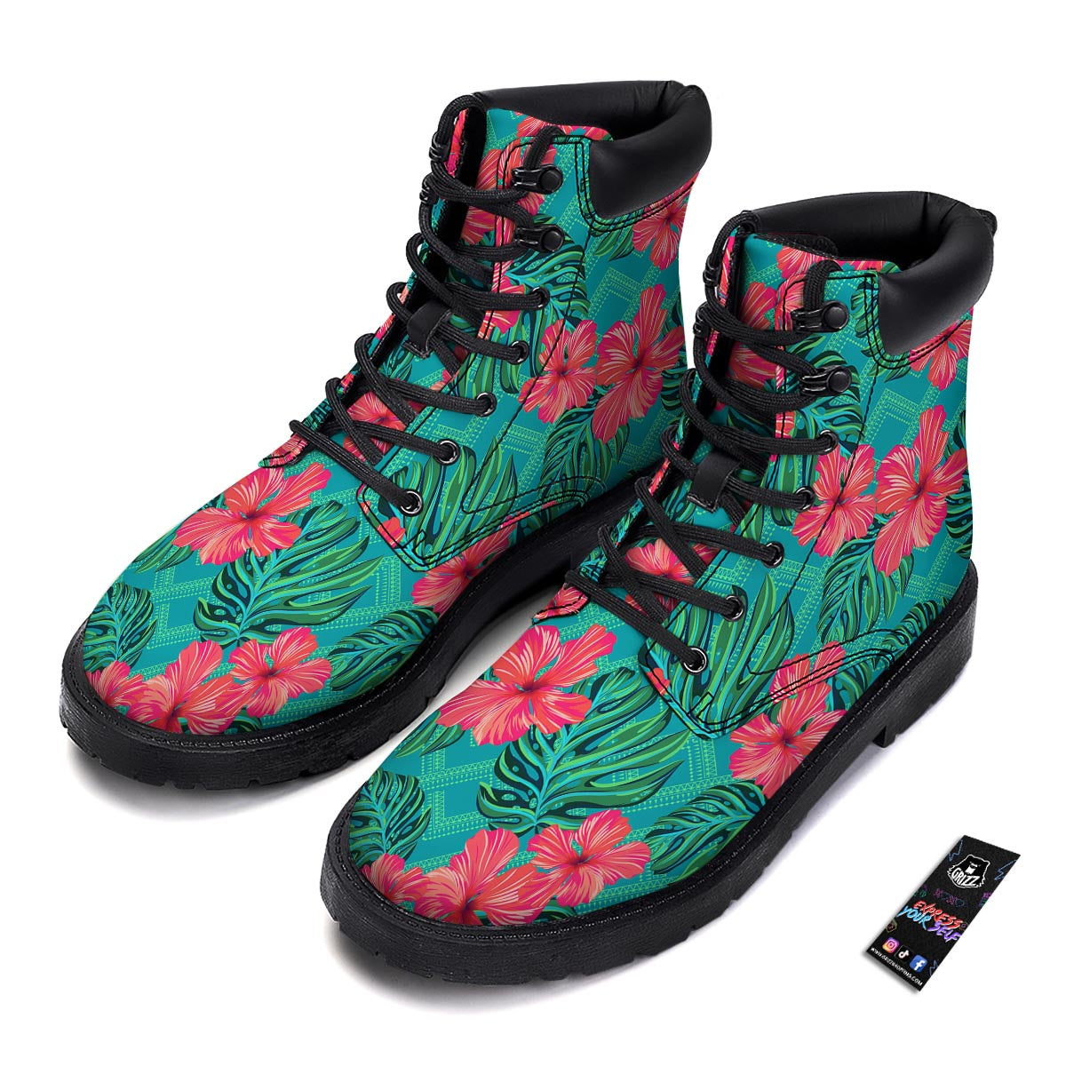 Geometric Aztec Tropical Print Pattern Boots-grizzshop