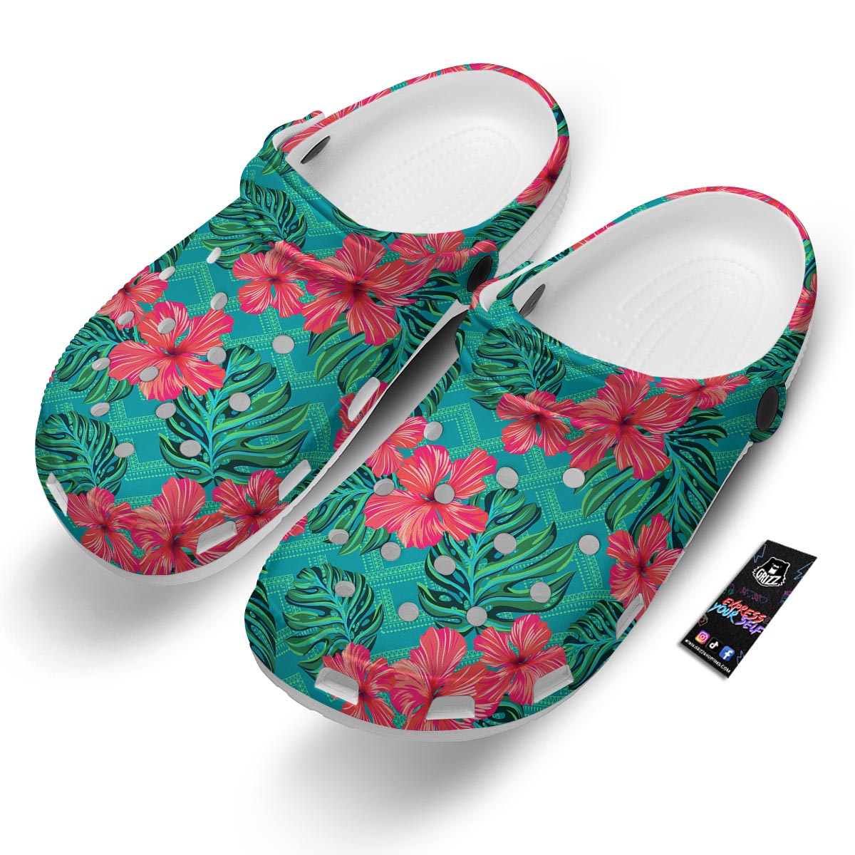 Geometric Aztec Tropical Print Pattern Clog-grizzshop