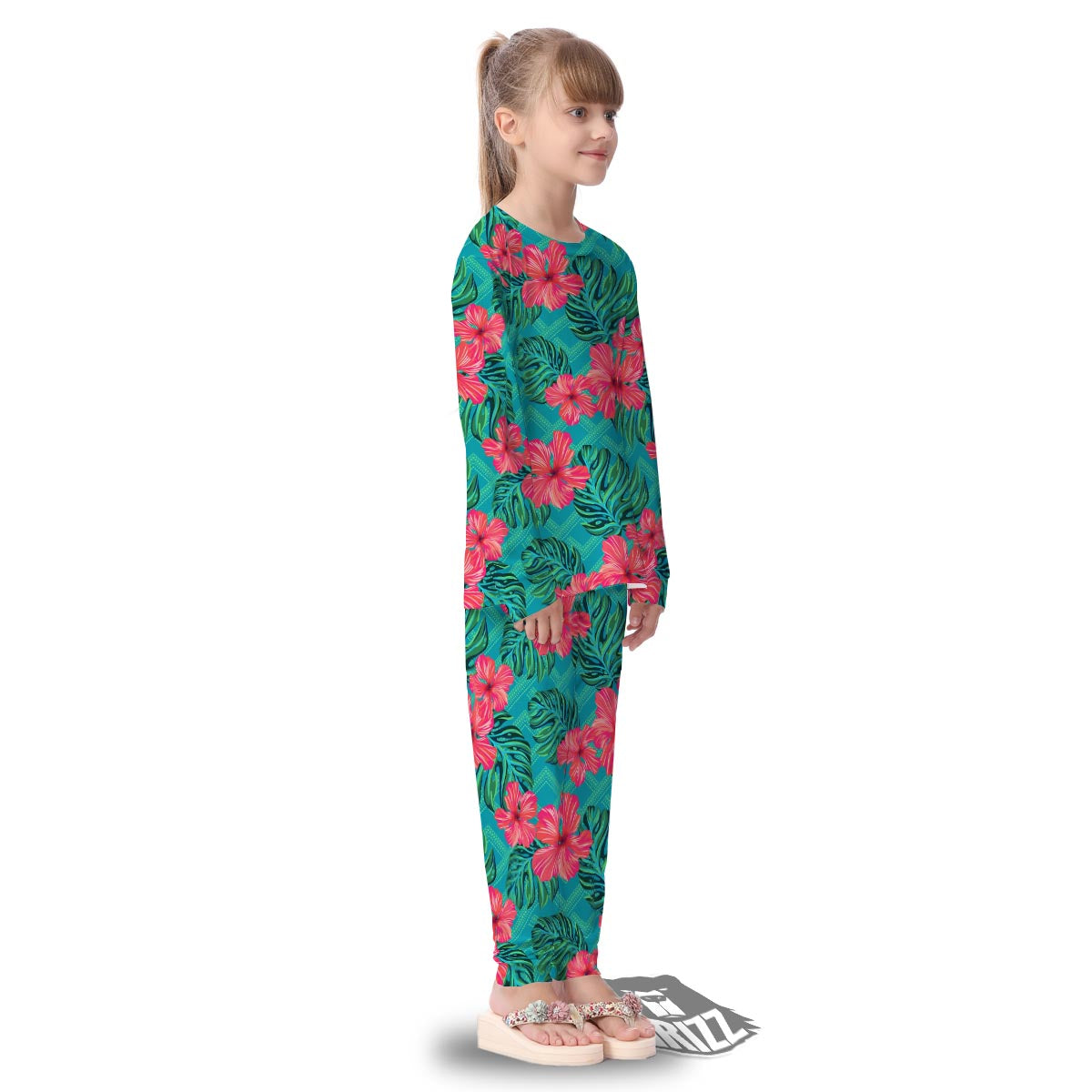 Geometric Aztec Tropical Print Pattern Kid's Pajamas-grizzshop