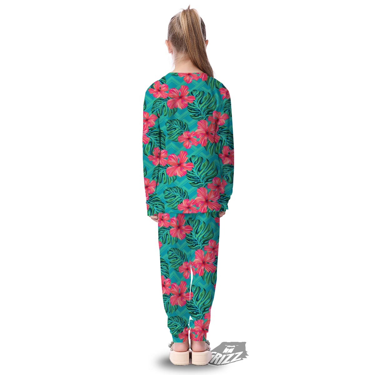 Geometric Aztec Tropical Print Pattern Kid's Pajamas-grizzshop