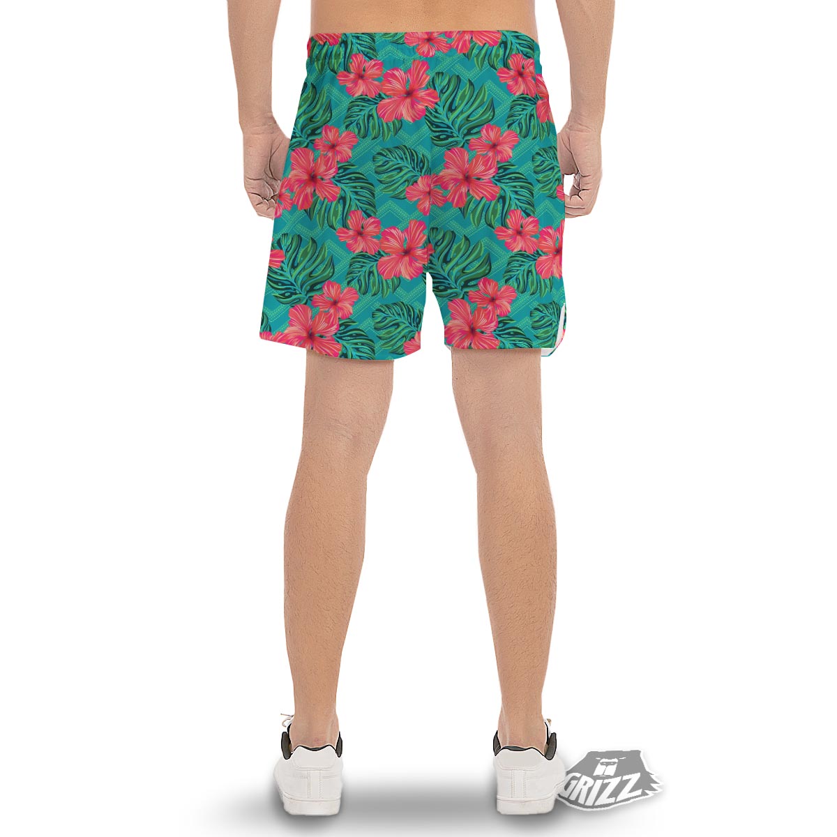 Geometric Aztec Tropical Print Pattern Men's Gym Shorts-grizzshop