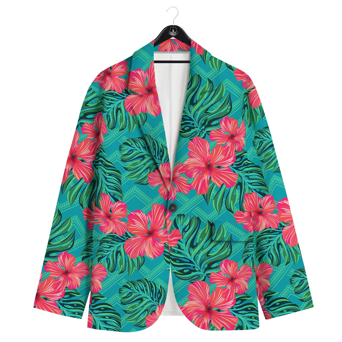 Geometric Aztec Tropical Print Pattern Men's Sport Coat-grizzshop