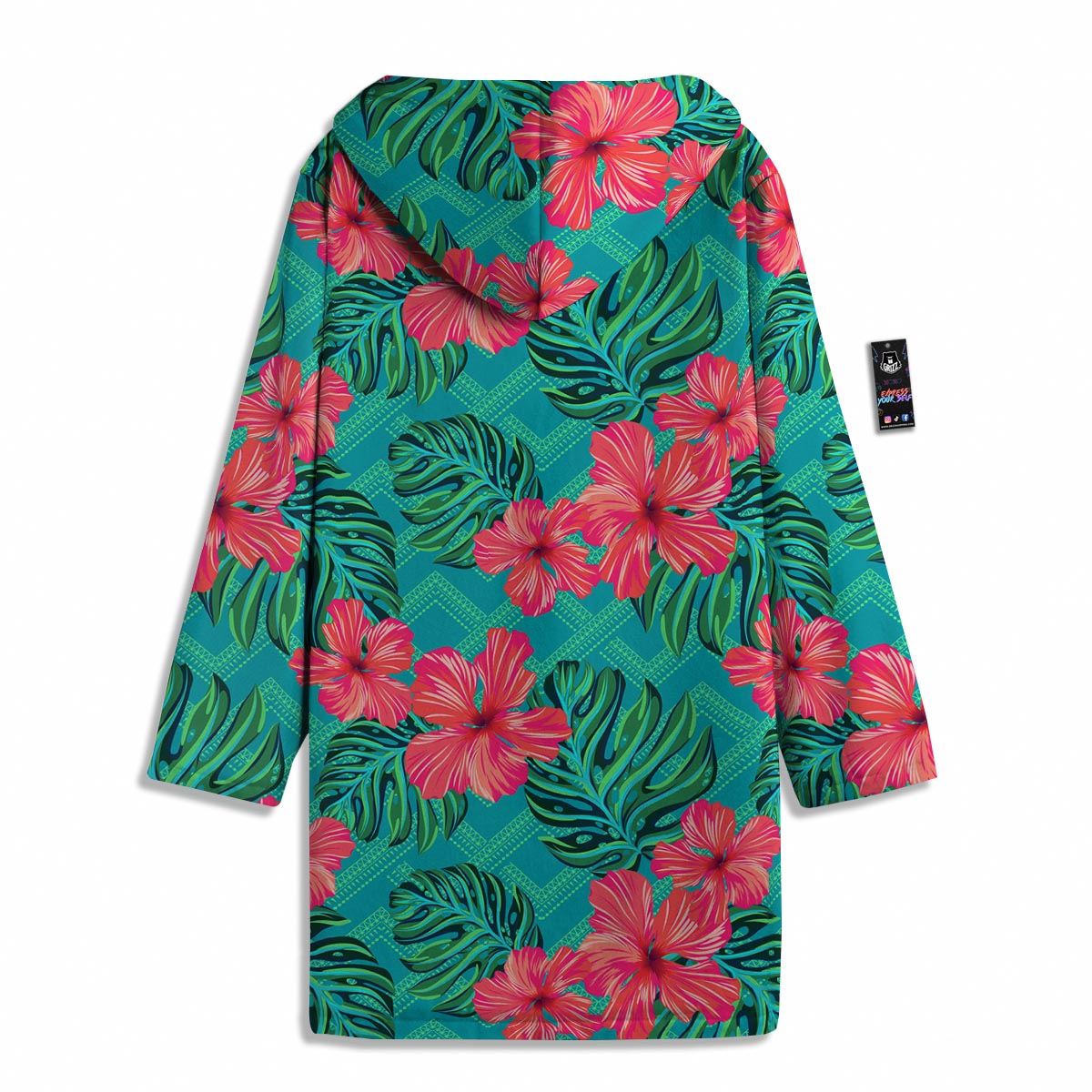 Geometric Aztec Tropical Print Pattern Men's Windbreaker Jacket-grizzshop