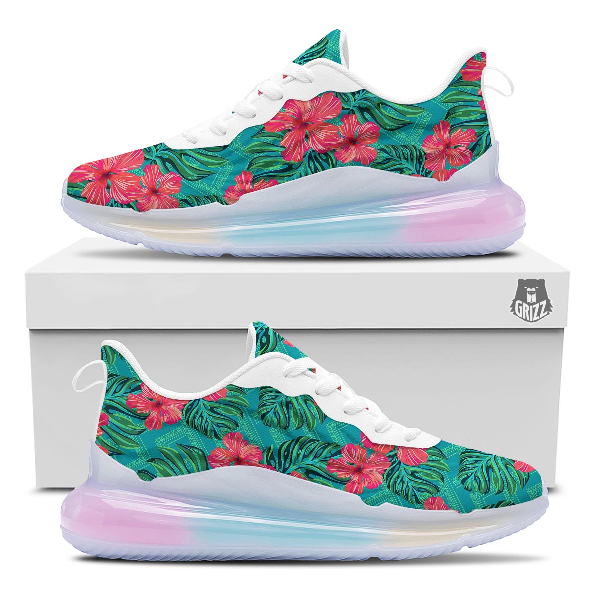 Geometric Aztec Tropical Print Pattern Running Sneakers-grizzshop