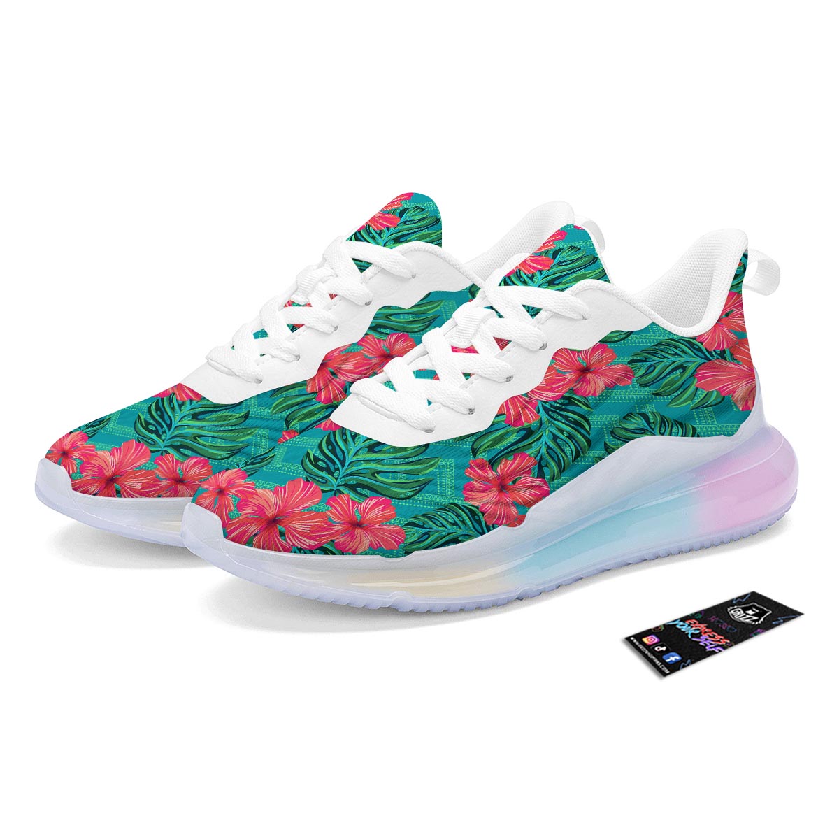 Geometric Aztec Tropical Print Pattern Running Sneakers-grizzshop