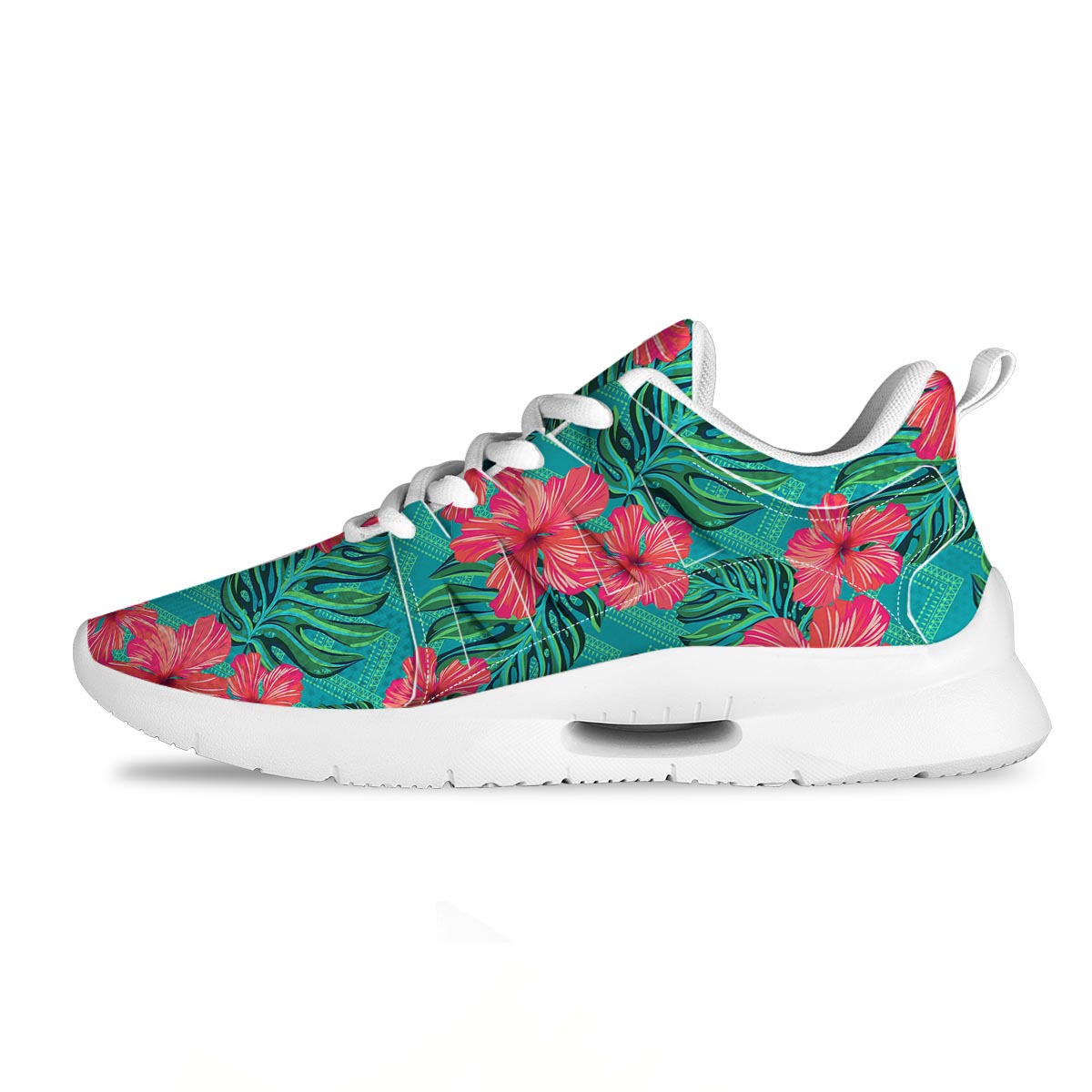 Geometric Aztec Tropical Print Pattern Tennis Shoes-grizzshop