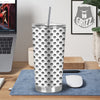 Geometric Black And White Polka Dots Print Pattern Tumbler-grizzshop