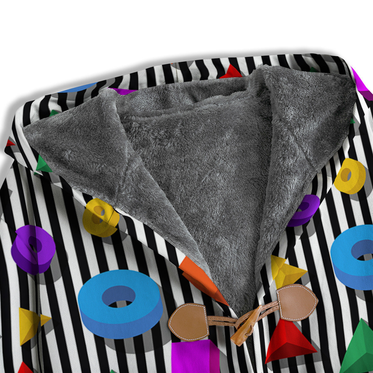 Geometric Colorful Striped Print Pattern Men's Windbreaker Jacket-grizzshop
