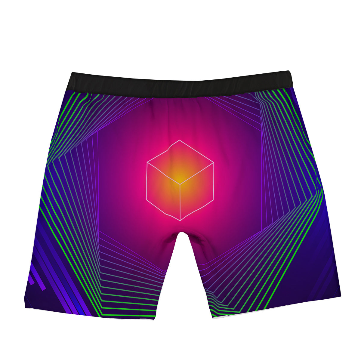 Geometric EDM Colorful Print Boxer Briefs-grizzshop