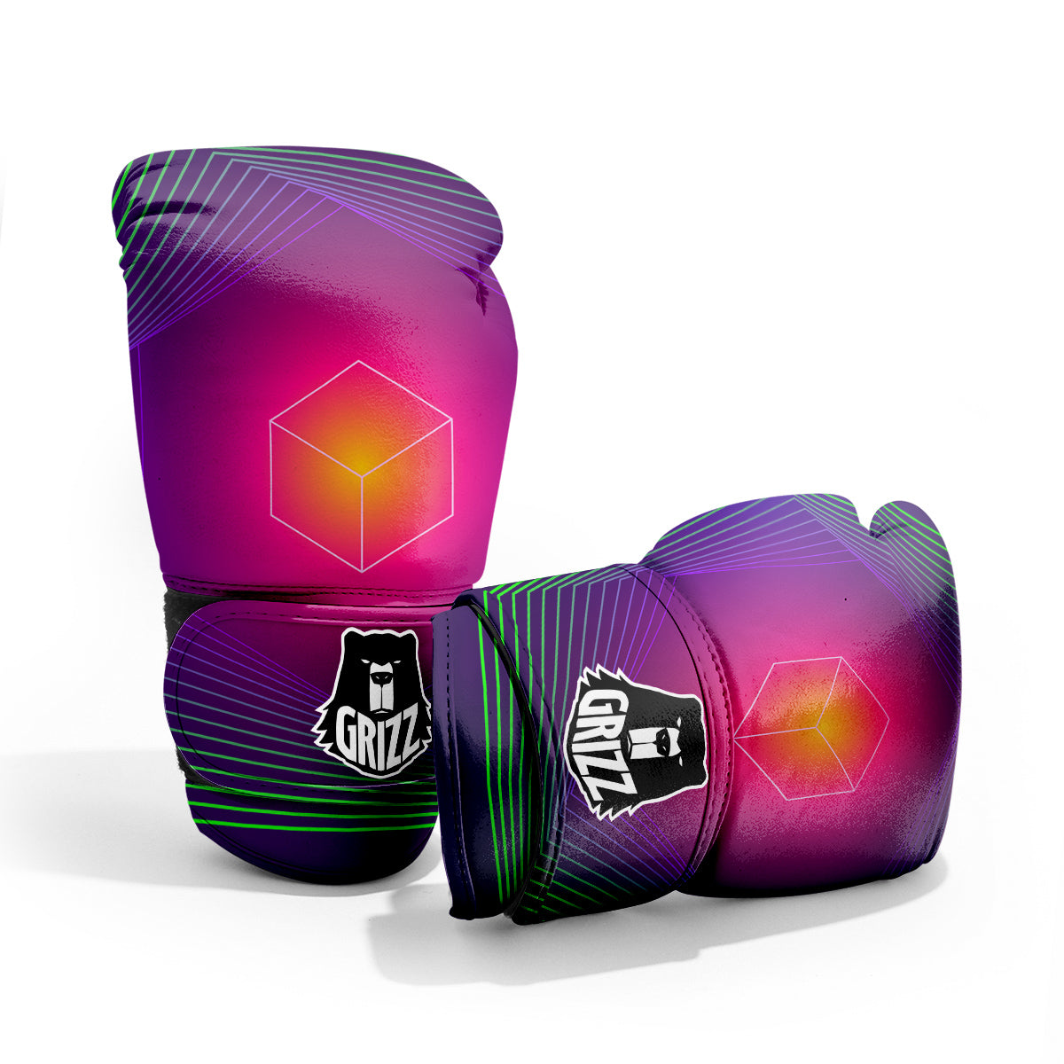 Geometric EDM Colorful Print Pro Boxing Glove